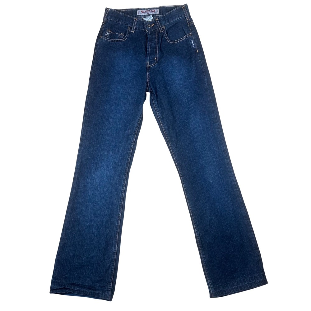 Silver Jeans Co Womens 27/30 Dark Wash Straight Leg Button Fly Denim Made Canada